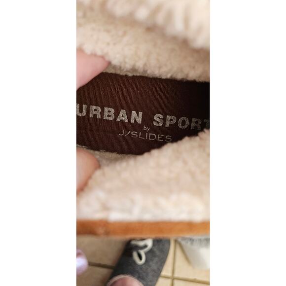 Urban Sport J Slides Tan Ollie WP Faux Fur Suede Waterproof Ankle Boots Size 10 - Picture 6 of 6